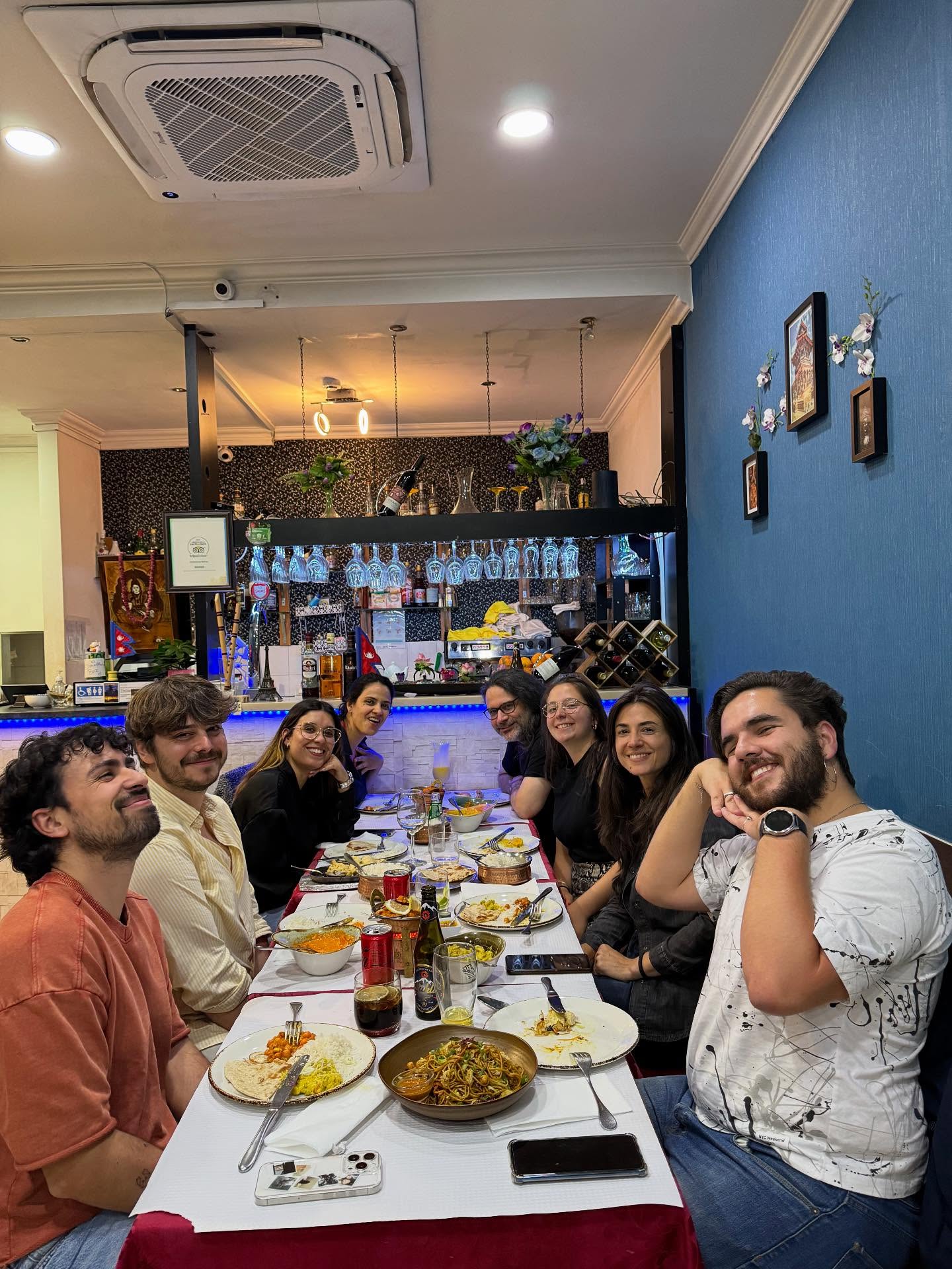 Happy guests at Darshan Nepal Restaurant Lisbon